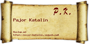 Pajor Katalin névjegykártya
