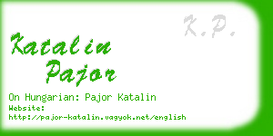 katalin pajor business card